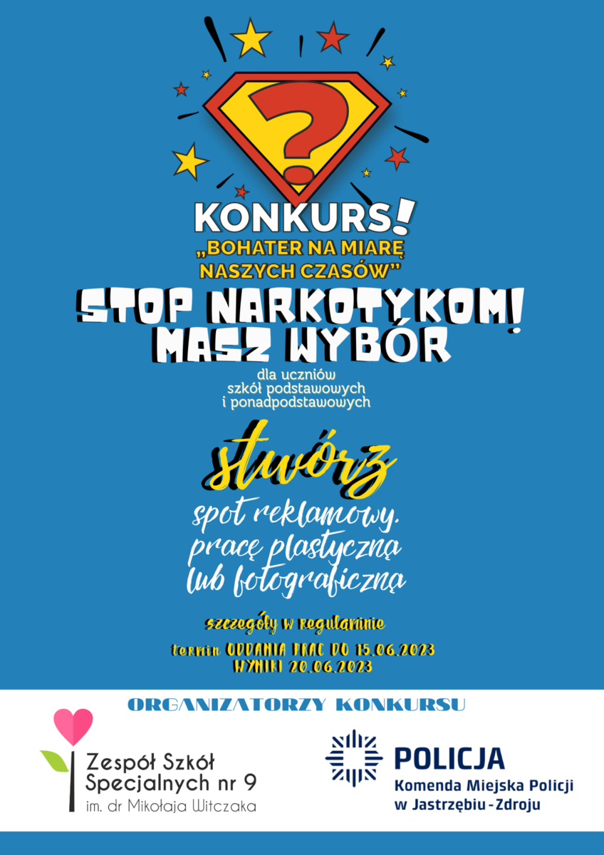 Plakat konkursowy z wizerunkiem Sznupka.