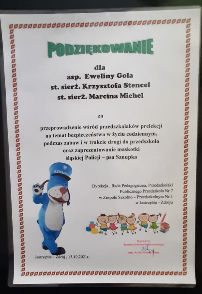 Zdjęcie przedstawiające podziękowanie.