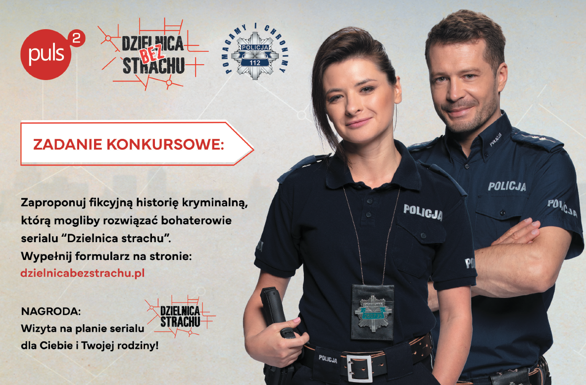 Zdjęcie przedstawiające policjanta i policjantkę. 