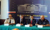 konferencja prasowa dotycząca zabezpieczenia wizyty Ojca Świętego w Częstochowie