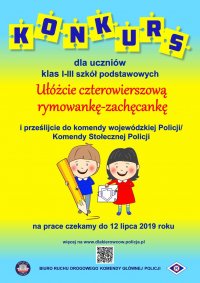 Zdjęcie kolorowe. Plakat konkursu.