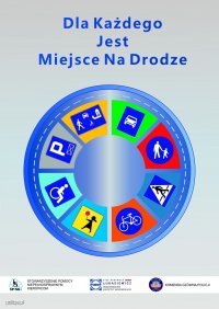 Zdjęcie kolorowe. Plakat przedstawiający akcję policyjną.