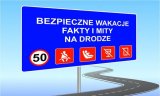 Zdjęcie kolorowe, przedstawiające logo Bezpiecznych Wakacji.