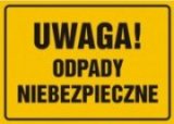 Zdjęcie kolorowe, przedstawiające logo akcji &quot;odpady niebezpieczne&quot;