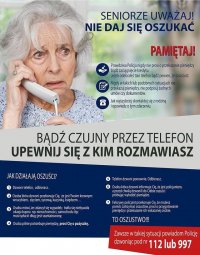 Zdjęcie kolorowe, przedstawiające plakat akcji policyjnej.