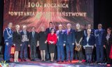 Zdjęcie przedstawiające obchody 100. rocznicy powołania Policji Państwowej.