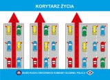 Zdjęcie kolorowe, przedstawiające korytarz życia.