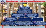 Zdjęcie kolorowe, przedstawiające akcję policji &quot;Bezpieczne zakupy przedświąteczne&quot;.