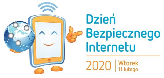 Zdjęcie kolorowe, przedstawiające plakat &quot;Dzień Bezpiecznego internetu 2020&quot;