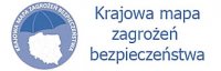 Zdjęcie kolorowe, przedstawiające plakat Krajowej Mapy Zagrożeń.