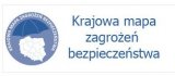 Zdjęcie kolorowe, przedstawiające plakat z napisem Krajowa Mapa Zagrożeń Bezpieczeństwa.