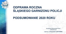 Zdjęcie kolorowe, przedstawiające prezentacje dotyczącą odprawy rocznej w garnizonie śląskim.