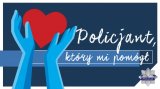 Zdjęcie kolorowe przedstawiające plakat akcji &quot;Policjant, który mi pomógł&quot;