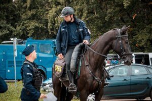 Zdjęcie przedstawiające zabezpieczenie meczu w Jastrzębiu-Zdroju