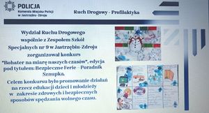 Zdjęcie przedstawiające slajd na którym widać prace konkursowe dzieci.