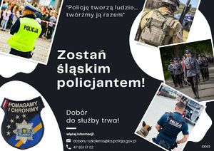 Zdjęcie plakatu na którym widnieją policjanci.