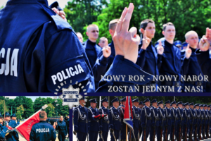 Zdjęcie policjantów w trakcie ślubowania.