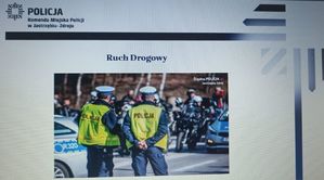 Zdjęcie przedstawiające policjantów ruchu drogowego.