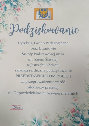 Zdjęcie podziękowań.