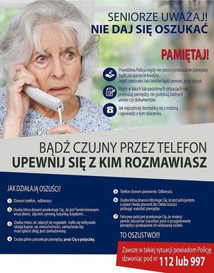 Zdjęcie plakatu na którym widnieje kobieta rozmawiająca przez telefon.