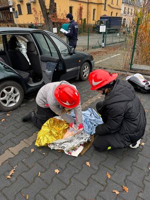 Zdjęcie przedstawiające uczestników zawodów.