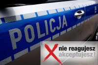 Plakat z napisem &quot;Nie reagujesz-akceptujesz&quot;