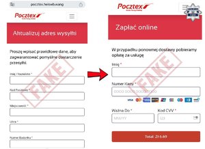 Zdjęcie formularza firmy Pocztex.