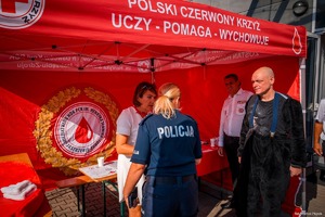 Zdjęcie przedstawiające stoisko Honorowego Krwiodastwa.