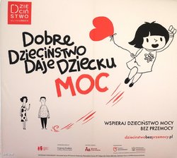 Plakat prezentujący postać dziecka.