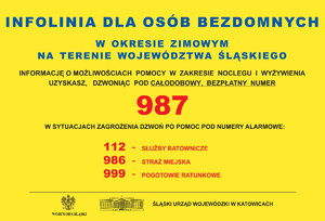 Plakat z numerami telefonów.