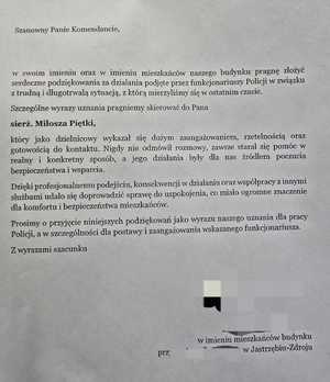 Zdjęcie podziękowań.