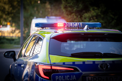 Policyjny radiowóz.