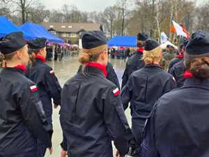 Uczniowie klas mundurowych.