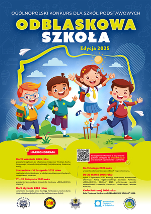 Plakat z czwórką dzieci.