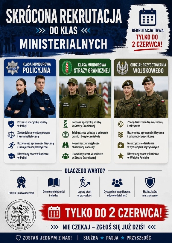 Uczniowie szkoły mundurowej.