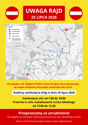 Trasa przejazdu 25 lipca.