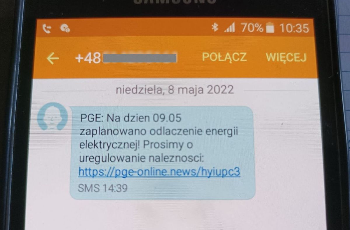 Uwaga Na Fałszywe Sms Y Dotyczące Zaległości Za Prąd Nie Klikaj W Podejrzane Linki Tak 9799